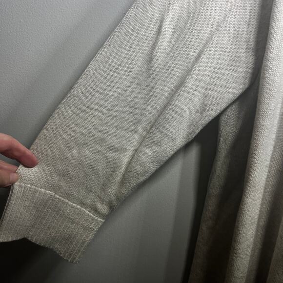 Eileen Fisher Sweater Cardigan Open Front Beige Organic Cotton Comfy Casual XL - Picture 4 of 8